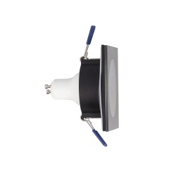 Spot GU10 50W 4000K Carré Noir IP44