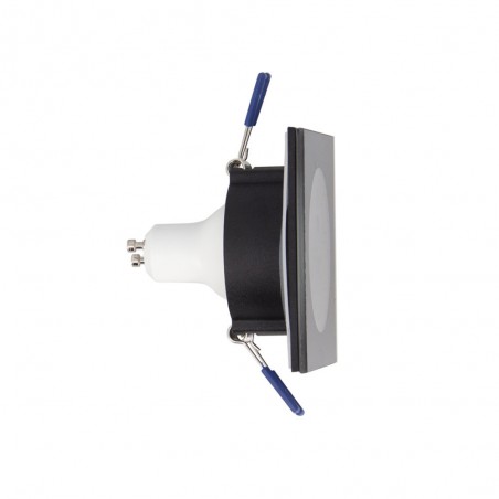 Spot GU10 50W 4000K Carré Noir IP44