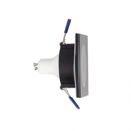 Lot 3 Spots GU10 50W 4000K Carré Noir IP44