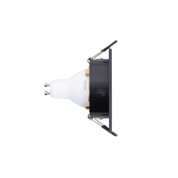 Lot 3 Spots GU10 50W 2700K Carré orientable Noir et or IP20