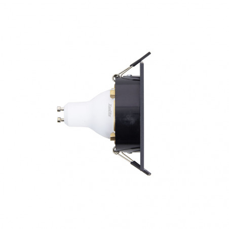 Lot 3 Spots GU10 50W 2700K Carré orientable Noir et or IP20