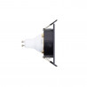 Lot 3 Spots GU10 50W 2700K Carré orientable Noir et or IP20