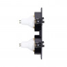 Spot 2 têtes GU10 50W 2700K Carré orientable Noir et or IP20
