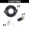 Spot GU10 50W 2700K Rond orientable Noir IP20