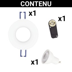 Spot GU10 50W 4000K Rond Blanc IP44