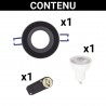 Spot GU10 50W 4000K Rond Noir IP44