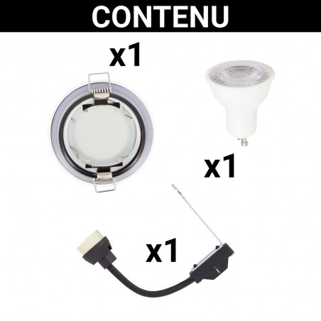 Spot GU10 50W 4000K Rond Blanc IP65