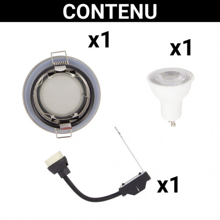 Spot GU10 50W 4000K Rond Inox IP65