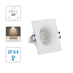 Spot GU10 50W 4000K Carré Blanc IP44
