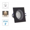 Spot GU10 50W 4000K Carré Noir IP44
