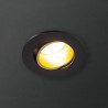 Spot GU10 50W 2700K Rond orientable Noir et or IP20