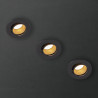 Lot 3 Spots GU10 50W 2700K Rond orientable Noir IP20