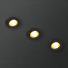 Lot 3 Spots GU10 50W 2700K Rond orientable Noir et or IP20