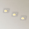 Lot 3 Spots GU10 50W 2700K Carré orientable Blanc IP20