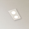 Spot 2 têtes GU10 50W 2700K Carré orientable Blanc IP20