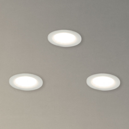 Lot 3 Spots GU10 50W 4000K Rond Blanc IP44