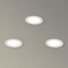 Lot 3 Spots GU10 50W 4000K Rond Blanc IP44