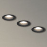 Lot 3 Spots GU10 50W 4000K Rond Noir IP44