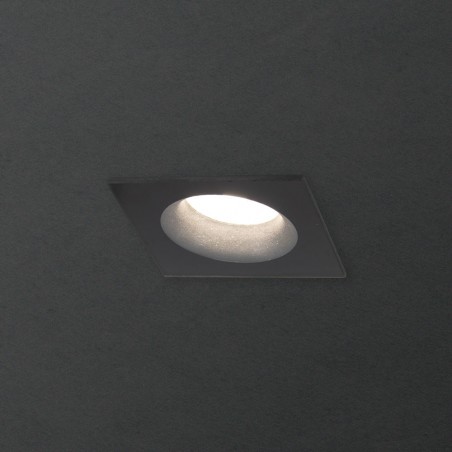Spot GU10 50W 4000K Carré Noir IP44