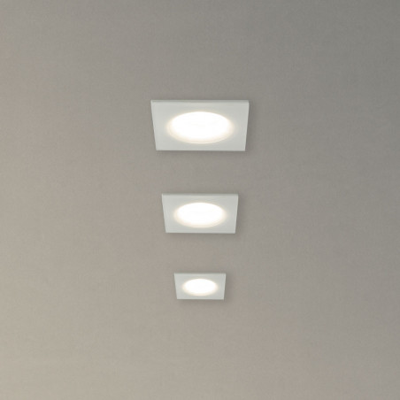 Lot 3 Spots GU10 50W 4000K Carré Blanc IP44