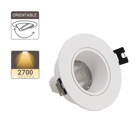 Spot GU10 50W 2700K Rond orientable Blanc IP20