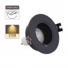 Spot GU10 50W 2700K Rond orientable Noir IP20