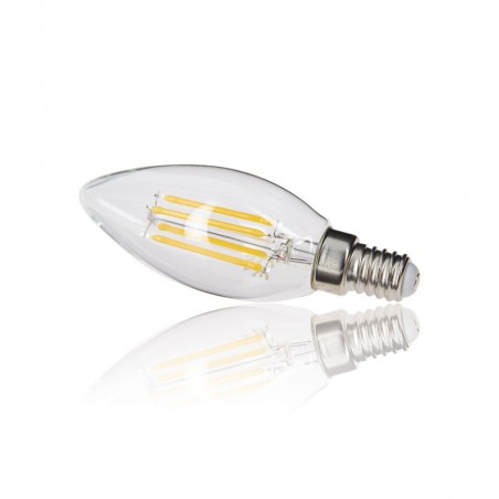 Ampoule à filament LED flamme, culot E14, 4W cons. (40W eq.), lumière blanc neutre