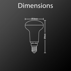 Ampoule LED R50 réflecteur, culot E14, conso 5,6W, eq. 40W, blanc neutre