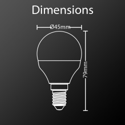 Lot de 2 ampoules LED P45 - culot E14 - classique