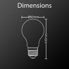 Ampoule à filament LED A60, culot E27, 7W cons. (60W eq.), lumière blanc chaud