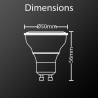 Ampoule LED spot dimmable, culot GU10, 5,5W cons. (50W eq.), lumière blanc neutre