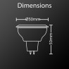 Ampoule LED spot, culot GU5.3, 5,5W cons. (35W eq.), lumière blanc chaud