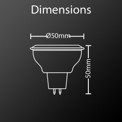 Ampoule LED spot, culot GU5.3, 5,5W cons. (35W eq.), lumière blanc neutre