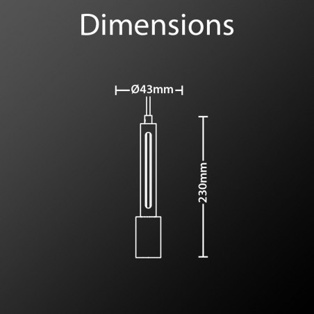 Suspension design modèle aiguille métal noir
