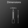 Suspension design modèle aiguille métal noir