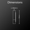 Suspension design modèle tempo métal noir et laiton