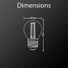 Ampoule LED P45, culot E27, 2W cons. (N.C eq.), lumière Lumière bleu