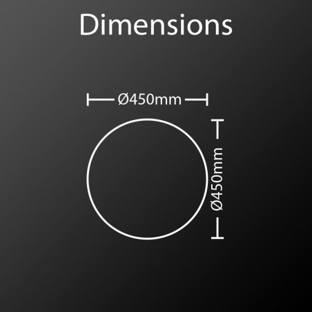 Plafonnier LED connecté KOZii, éclairage multi-blancs (2700 à 6500 kelvins), Rond 24W Variation de couleur et luminosité
