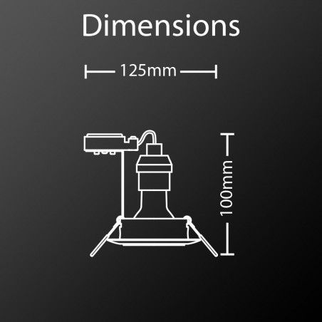 Lot de 5 Spots Encastrés Metal brossé - ORIENTABLE - Ampoule LED GU10 incluses - cons. 5W (eq. 50W) - 345 lumens - Blanc chaud