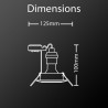 Lot de 5 Spots Encastrés Metal brossé - ORIENTABLE - Ampoule LED GU10 incluses - cons. 5W (eq. 50W) - 345 lumens - Blanc chaud