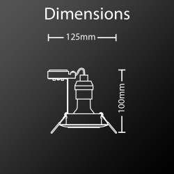 Lot de 5 Spots Encastrés Metal brossé - ORIENTABLE - Dimmable - Ampoule LED GU10 incluses - cons. 5W (eq. 50W) - Blanc chaud