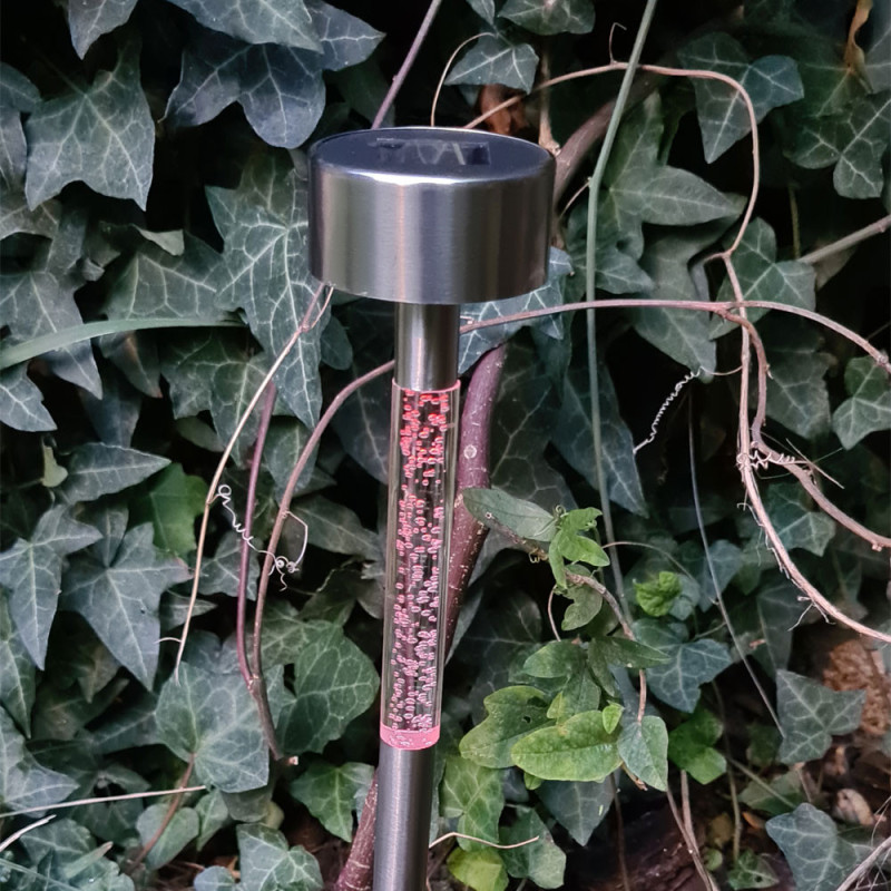 Balise solaire en métal, RVB blanc chaud, éclairage extérieur IP44