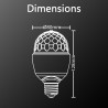 Ampoule LED disco, culot E27, 3W cons. lumière RGB motorisée