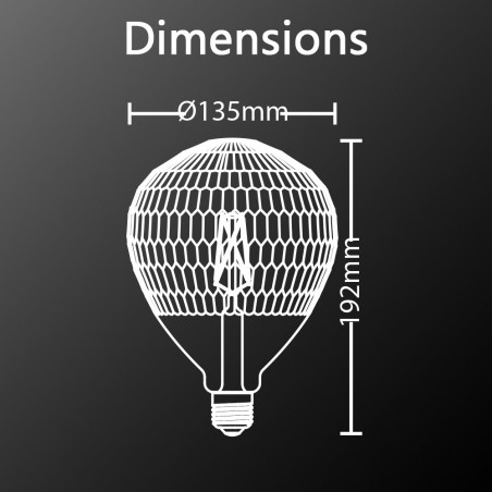 Ampoule LED déco Ballon Vert, culot E27, 4W cons., 340 lumens, lumière blanc chaud