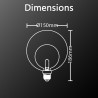 Ampoule LED déco, double verre, forme de globe, culot E27, blanc neutre, forme allongée