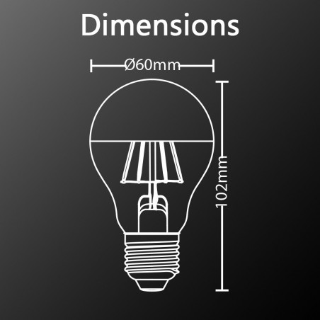Ampoule LED (A60) Gold, culot E27, 4W cons. (35W eq.), 400 lumens, lumière blanc chaud