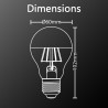 Ampoule LED (A60) Gold, culot E27, 4W cons. (35W eq.), 400 lumens, lumière blanc chaud