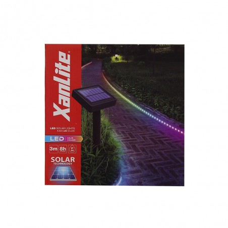 Balise strip led solaire, 3m multicolore