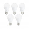 Lot x5 Ampoules LED standard, culot E27, conso 9W, eq. 60W, blanc neutre