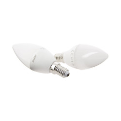Lot x5 Ampoules LED flamme, culot E14, 5,5W cons. (40W éq.), lumière blanc neutre